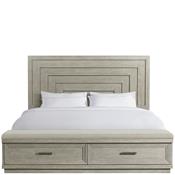 Cascade King Panel Upholstered Storage Bed | Riverside Furniture